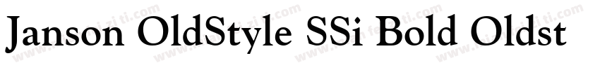 Janson OldStyle SSi Bold Oldstyle Figures字体转换